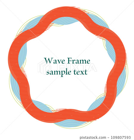 pop wavy line frame 109807593