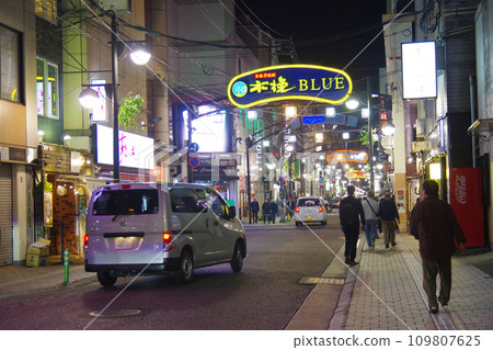 Night view of Nagarekawa Street entrance 109807625