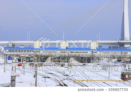 雪青森車站和青森灣大橋 雪青森車站和青森灣大橋 109807730
