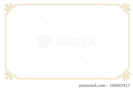 金色簡單框架 109807817