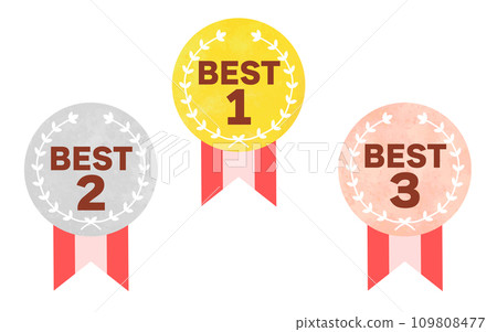 Set of medals that can be used for ranking Best 1, 2, 3 109808477