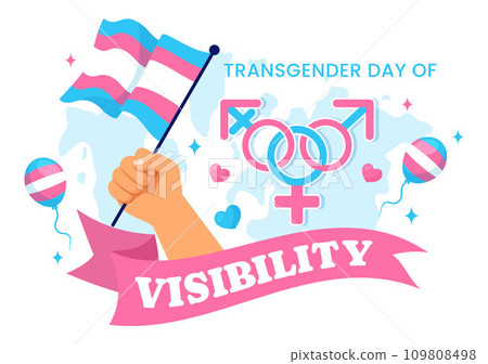 International Transgender Day of Visibility Vector Illustration on March 31 with Transgenders Pride Flags and Symbol in Celebration Flat Background 109808498