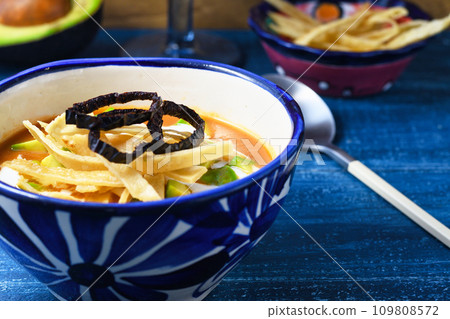 Mexican soup sopa tarasca Mexican soup sopa tarasca 109808572