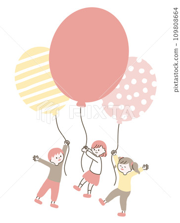 帶著大氣球的孩子們 帶著大氣球的孩子們 109808664