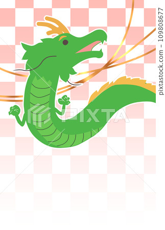 可愛的新年卡片 109808677