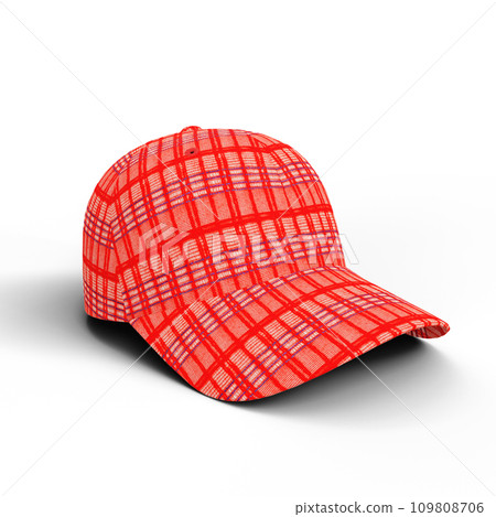 Cap on White Background for Mockup. 3D Illustration. File with Clipping Path. Cap on White Background for Mockup. 3D Illustration. File with Clipping Path. 109808706