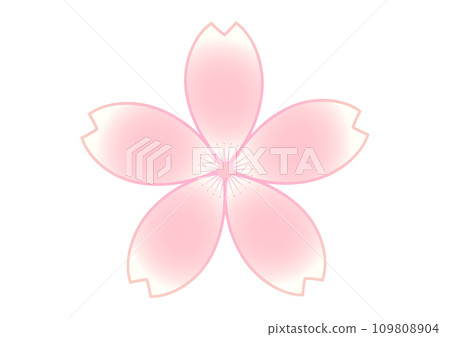 櫻花圖示淡粉紅色漸層標記素材櫻花花瓣插圖 櫻花圖示淡粉紅色漸層標記素材櫻花花瓣插圖 109808904