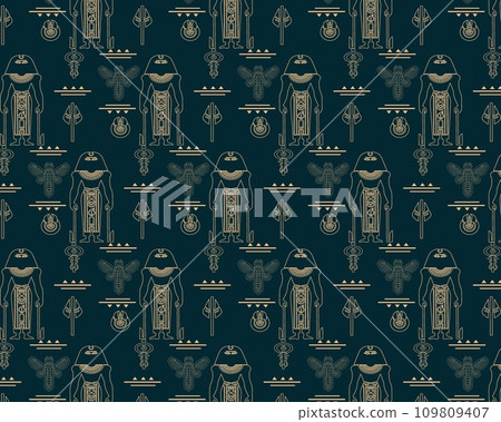 Celestial Symbols and Geometric Shapes on Dark Pattern Wallpaper Celestial Symbols and Geometric Shapes on Dark Pattern Wallpaper 109809407