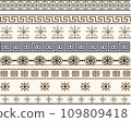 Intricate Greek Patterns and Geometric Designs in Neutral Colors 109809418