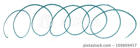 Green pencil strokes isolated on white background. 109809457