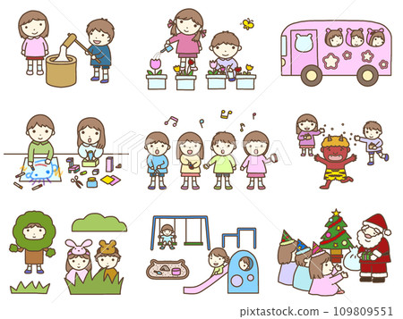 Kindergarten illustration set B-2 109809551