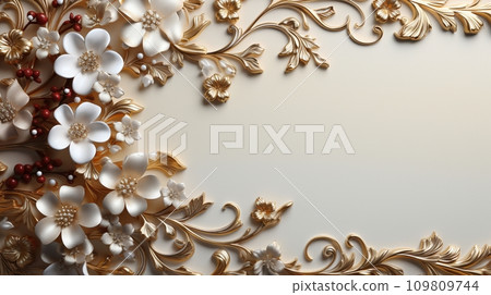 Floral moroccan pattern background texture Floral moroccan pattern background texture 109809744