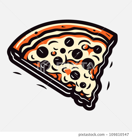 Pizza slice. Vector clip art illustration with simple gradients. All in a single layer. 109810547