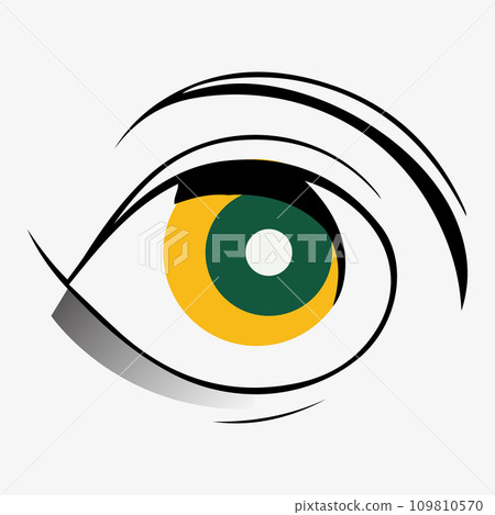 Eye sign in continuous line drawing style. Line art of human eye sign. Eye sign in continuous line drawing style. Line art of human eye sign. 109810570