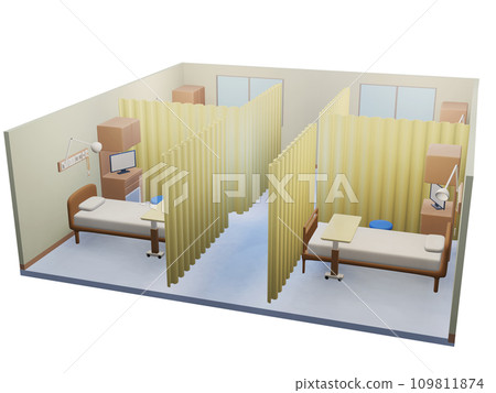 Large room in the hospital, isometric 109811874