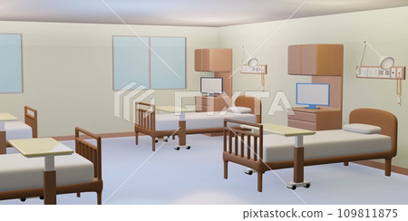 Large room in the hospital, isometric 109811875