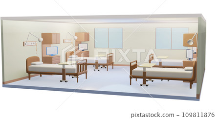 Large room in the hospital, isometric 109811876