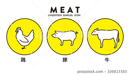 牛肉、豬肉、雞肉、肉類類型 109813383