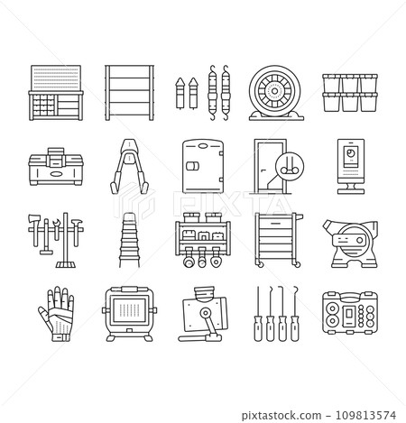 garage tools service auto repair icons set vector garage tools service auto repair icons set vector 109813574