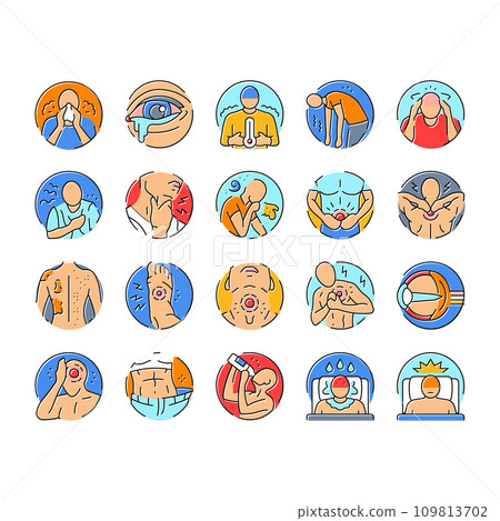 disease health heart icons set vector disease health heart icons set vector 109813702