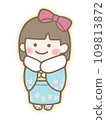 A woman in kimono shape 109813872