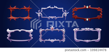 Medieval game rank frames set Medieval game rank frames set 109814478