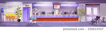 Hospital lobby interior 109814507