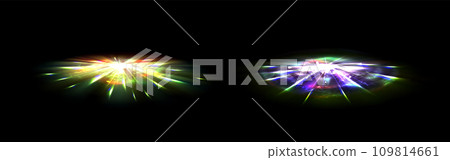 Light from prism or diamond with hologram flare. 109814661