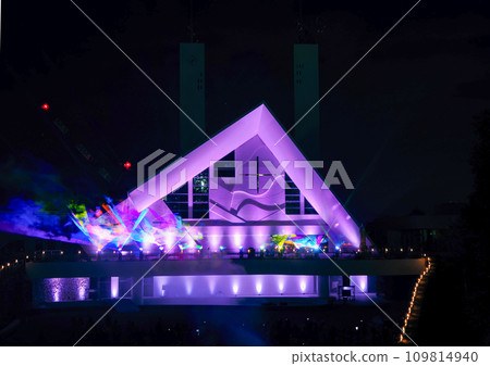 Xavier Memorial Cathedral illuminated 109814940