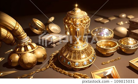 Glittering, luxurious jewels: Legendary treasures from around the world [AI-generated images] 109815031