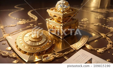 奢華的黃金寶藏：失落大陸的古代寶藏[AI生成的圖像] 109815190