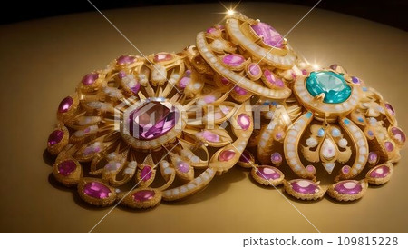 Luxurious golden treasure: Ancient treasure of the lost continent [AI-generated image] 109815228