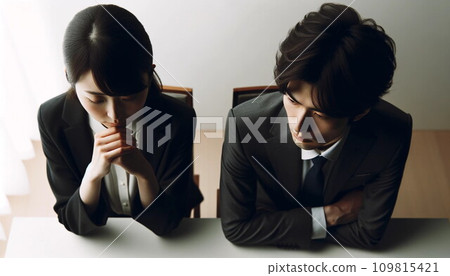 沮喪的商人和女商人(人工智慧世代) 沮喪的商人和女商人(人工智慧世代) 109815421