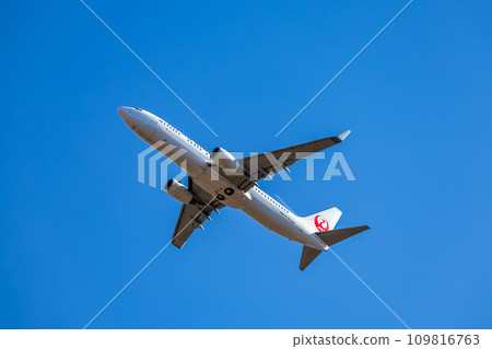 日本航空波音 737，一架從成田機場起飛的客機 109816763