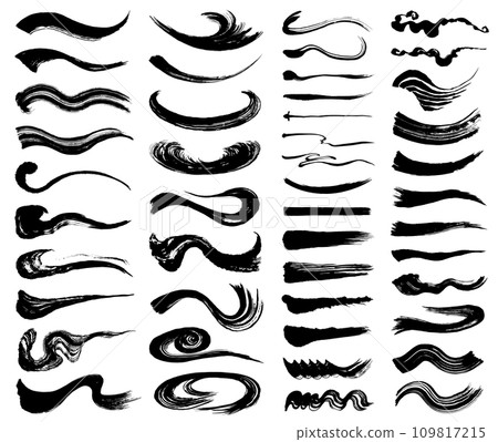 Nami splash handwriting brush illustration Nami splash handwriting brush illustration 109817215