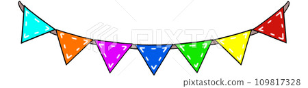 五顏六色的花環圖 五顏六色的花環圖 109817328