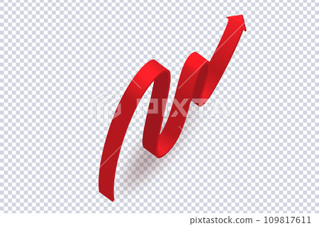 Growing business 3d red arrow on transparent Growing business 3d red arrow on transparent 109817611
