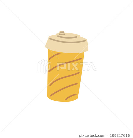 Reusable mug icon, vector cartoon ecology drink container, Zero waste lifestyle, No plastic reuse, reduce concept Reusable mug icon, vector cartoon ecology drink container, Zero waste lifestyle, No plastic reuse, reduce concept 109817616