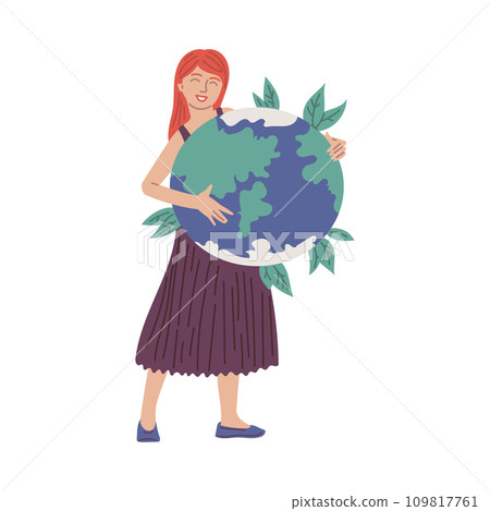 Eco-friendly concept of greenery of planet flat vector illustration isolated. 109817761
