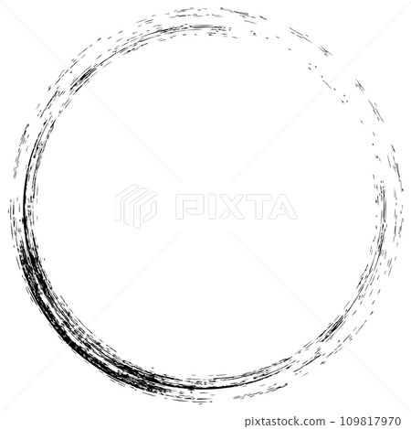 Round frame grunge ring circle, draw grunge brush, cup imprint Round frame grunge ring circle, draw grunge brush, cup imprint 109817970