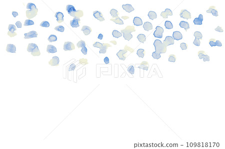 白色背景上的藍色水彩背景插畫素材 109818170