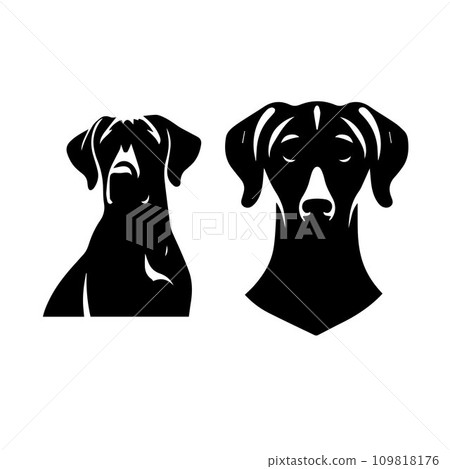 Silhouette Solid Vector Icon Set Of Dog, Breeds, Canine, Pooch, Hound, Puppy, Mutt, Pet, Doggy. Silhouette Solid Vector Icon Set Of Dog, Breeds, Canine, Pooch, Hound, Puppy, Mutt, Pet, Doggy. 109818176
