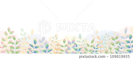Vector background material with pastel colored plants Vector background material with pastel colored plants 109819935