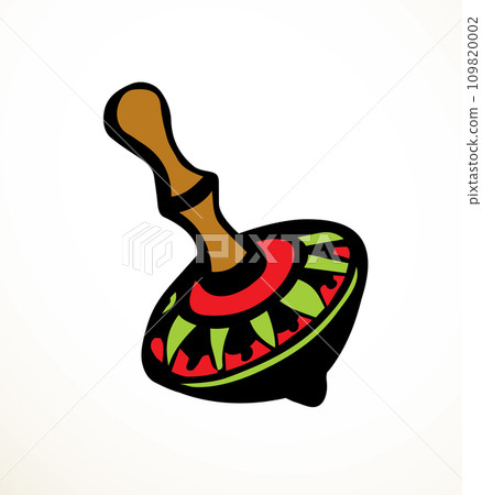 Vector drawing. Jewish holiday toy top 109820002