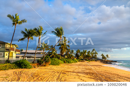 Makaha Beach Park in West Oahu Island, Hawaii, United States 109820046