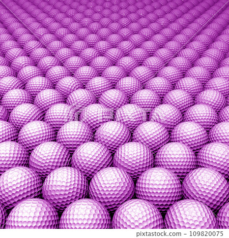 Collection of golf balls 3DCG 109820075