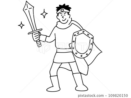 hero with sword and shield hero with sword and shield 109820150
