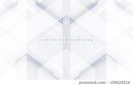White and soft grey 3D gaming abstract background. White abstract geometric modern technology banner design. White and soft grey 3D gaming abstract background. White abstract geometric modern technology banner design. 109820529