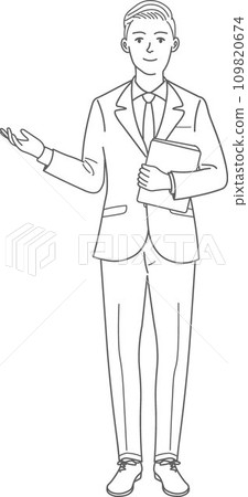 Business person male pose 2 right 109820674