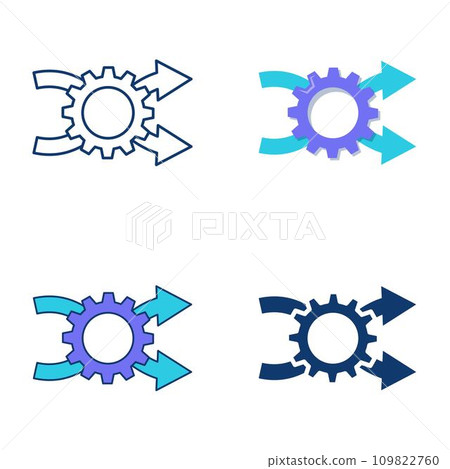 System flexibility icon set in flat and line style 109822760